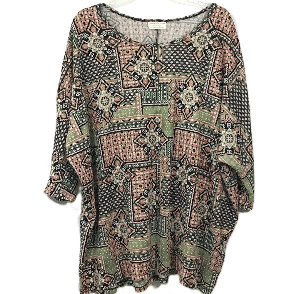 Bobbie Brooks Plus Size 3X Dolman Sleeve Tunic Knit Top